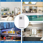 Acondicionador de aire portátil 3 en 1 GustoWave de 8000 BTU para habitaciones de hasta 32.5 m² con enfriamiento rápido, deshumidificador
