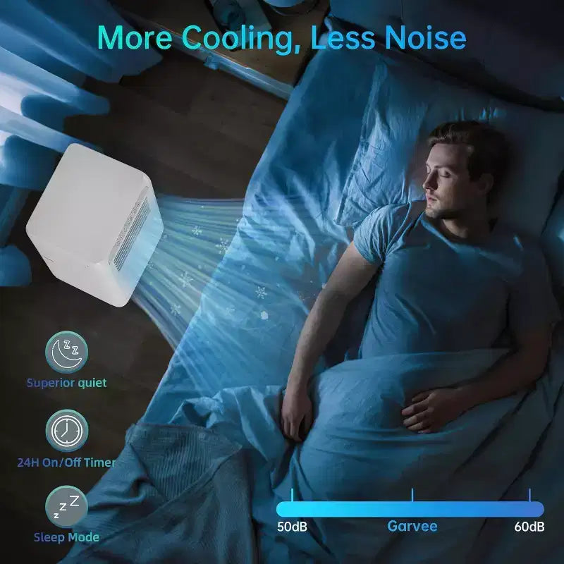 Acondicionador de aire portátil 3 en 1 GustoWave de 8000 BTU para habitaciones de hasta 32.5 m² con enfriamiento rápido, deshumidificador