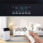 GustoWave Aire Acondicionado de 14000 BTU con Control Remoto, Unidad de AC Portátil para Habitaciones de hasta 70 m², Blanco/Negro