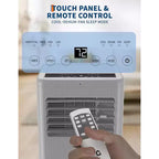 Aire Acondicionado Portátil 3 en 1 de 10,000 BTU - Enfría hasta 41.8 m², Enfriamiento sin Drenaje, Modo de Sueño Silencioso, Cubierta Negra y Gris