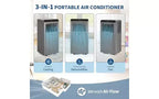 GustoWave Aire Acondicionado Portátil 4 en 1 de 8.000 BTU - Enfría hasta 32.5 m², Funcionamiento Silencioso, Control Remoto, Temporizador de 24H, Pantalla LED