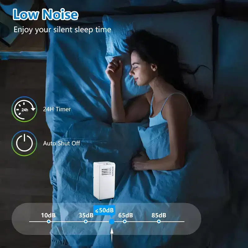 Acondicionador de aire portátil 3 en 1 GustoWave de 10000 BTU para habitaciones de hasta 450 pies cuadrados, para uso doméstico y de oficina