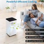 Aire Acondicionado Portátil GustoWave de 10000 BTU para Habitaciones de hasta 450 Pies Cuadrados con Temporizador de 24H, Modo de Suspensión, Tapa Negra