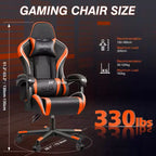 Silla de oficina ejecutiva de cuero KERDOM, silla de oficina ergonómica de respaldo alto con soporte lumbar y reposabrazos acolchados