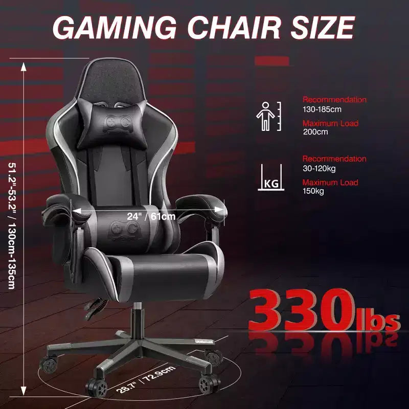 Silla de oficina ejecutiva de cuero KERDOM, silla de oficina ergonómica de respaldo alto con soporte lumbar y reposabrazos acolchados