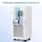 Acondicionador de aire portátil GustoWave 3 en 1 de 10000 BTU, enfría hasta 42 m² para el hogar, la oficina y el dormitorio