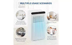 Aire acondicionado portátil GustoWave de 10000 BTU, 3 en 1, refrigeración, deshumidificador, modo sueño, control remoto, silencioso, panel negro, para dormitorio, oficina, apartamento