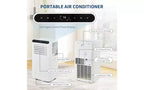 Aire acondicionado portátil GustoWave de 10000 BTU, 3 en 1, refrigeración, deshumidificador, modo sueño, control remoto, silencioso, panel negro, para dormitorio, oficina, apartamento