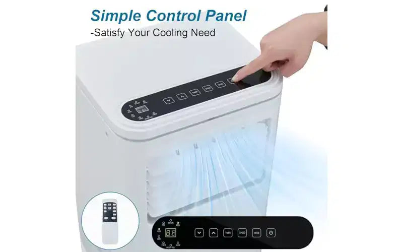 Aire Acondicionado Portátil 3 en 1 de 8.000/10.000 BTU - Enfría hasta 41,8 m², Funcionamiento Silencioso, Filtro Lavable, R32 Ecológico