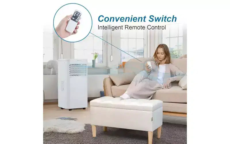Aire Acondicionado Portátil 3 en 1 de 8.000/10.000 BTU - Enfría hasta 41,8 m², Funcionamiento Silencioso, Filtro Lavable, R32 Ecológico