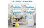 Aire Acondicionado Portátil 3 en 1 de 8.000/10.000 BTU - Enfría hasta 41,8 m², Funcionamiento Silencioso, Filtro Lavable, R32 Ecológico