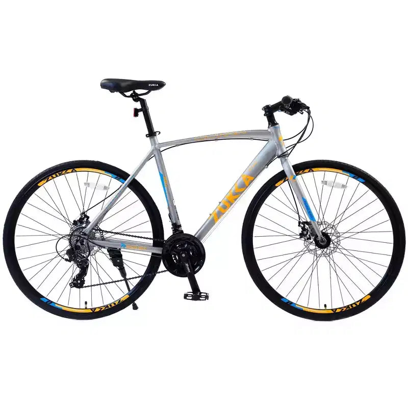 Bicicleta híbrida NAYSAYE 27.5 de 3x8/24 velocidades con frenos de disco y cuadro de aluminio para jóvenes, adultos, hombres y mujeres, ciclismo urbano, 67.32*14.56*39.37