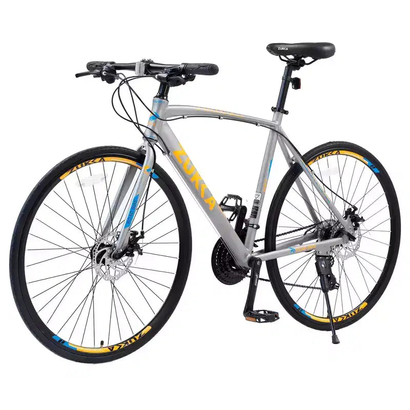 Bicicleta híbrida NAYSAYE 27.5 de 3x8/24 velocidades con frenos de disco y cuadro de aluminio para jóvenes, adultos, hombres y mujeres, ciclismo urbano, 67.32*14.56*39.37