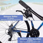 Bicicleta híbrida NAYSAYE 27.5 de 3x8/24 velocidades con frenos de disco y cuadro de aluminio para jóvenes, adultos, hombres y mujeres, ciclismo urbano, 67.32*14.56*39.37