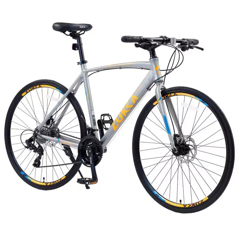 Bicicleta híbrida NAYSAYE 27.5 de 3x8/24 velocidades con frenos de disco y cuadro de aluminio para jóvenes, adultos, hombres y mujeres, ciclismo urbano, 67.32*14.56*39.37
