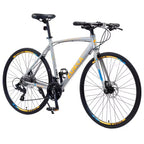 Bicicleta híbrida NAYSAYE 27.5 de 3x8/24 velocidades con frenos de disco y cuadro de aluminio para jóvenes, adultos, hombres y mujeres, ciclismo urbano, 67.32*14.56*39.37