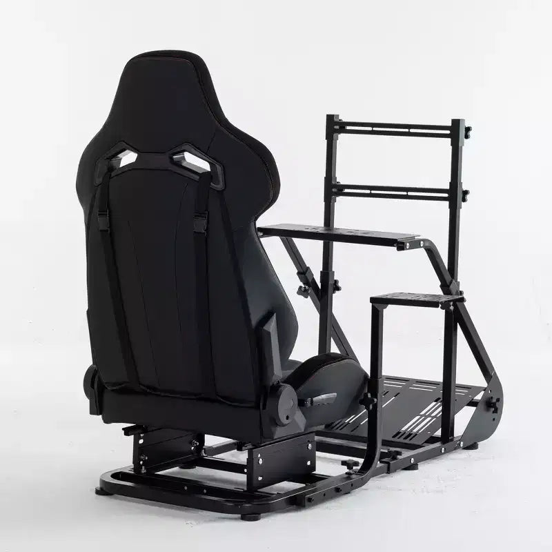 JVNOXK Cockpit de Volante de Carreras Mejorado y Estabilizado, Simulador de Conducción Ajustable (Excluye Freno de Mano, Pedales y Pantalla)