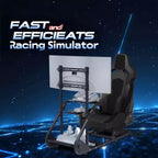 JVNOXK Cockpit de Volante de Carreras Mejorado y Estabilizado, Simulador de Conducción Ajustable (Excluye Freno de Mano, Pedales y Pantalla)