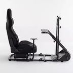 JVNOXK Cockpit de Volante de Carreras Mejorado y Estabilizado, Simulador de Conducción Ajustable (Excluye Freno de Mano, Pedales y Pantalla)