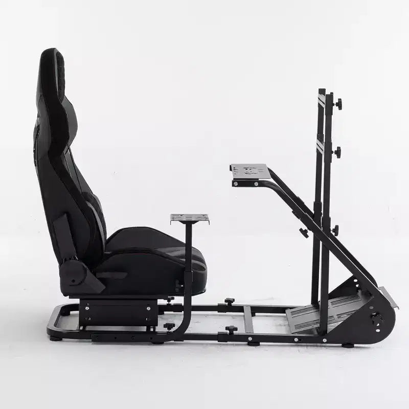 JVNOXK Cockpit de Volante de Carreras Mejorado y Estabilizado, Simulador de Conducción Ajustable (Excluye Freno de Mano, Pedales y Pantalla)