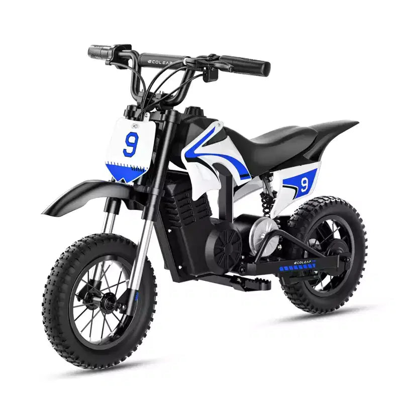 ECOLEAP K1 Moto de Cross Eléctrica para Niños 36V, 25.7 KM/H Rápida, 22.5 KM de Autonomía, Motor de 700W Pico, 3 Modos de Velocidad, Neumáticos Todoterreno de 12 Pulgadas, UL, Edades 3-10