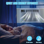 Acondicionador de aire de ventana GustoWave, unidad de ventana de CA pequeña con control remoto y kit de ventana, blanco