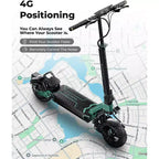 Patinete eléctrico ECOLEAP L7 para adultos, motor pico de 1500 W, 45 km/h, autonomía de 80 km, doble suspensión, frenos de disco delanteros y traseros, certificación UL