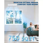 Acekool Sistema Mini Split de 12.000 BTU SEER2 19 de Aire Acondicionado y Calefacción, Inverter 6 en 1, Sin Ductos, Montaje en Pared, Blanco, Con Kits de Instalación