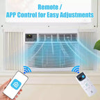 Acekool Aire Acondicionado de Ventana de 12,000 BTU, Unidad de CA Inteligente WiFi con Control Remoto, Enfriador, Deshumidificador y Ventilador 3 en 1, 4 Velocidades de Ventilador