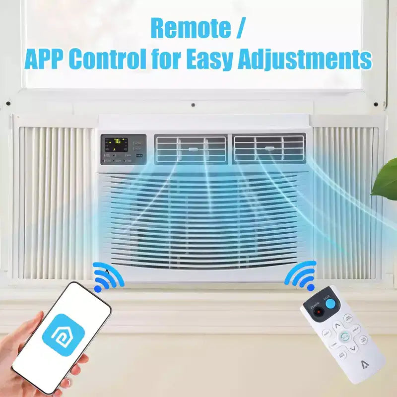 Acekool Aire Acondicionado de Ventana de 12,000 BTU, Unidad de CA Inteligente WiFi con Control Remoto, Enfriador, Deshumidificador y Ventilador 3 en 1, 4 Velocidades de Ventilador