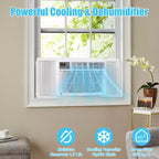 Acekool Aire Acondicionado de Ventana de 12,000 BTU, Unidad de CA Inteligente WiFi con Control Remoto, Enfriador, Deshumidificador y Ventilador 3 en 1, 4 Velocidades de Ventilador
