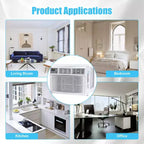 Acekool Aire Acondicionado de Ventana de 12,000 BTU, Unidad de CA Inteligente WiFi con Control Remoto, Enfriador, Deshumidificador y Ventilador 3 en 1, 4 Velocidades de Ventilador