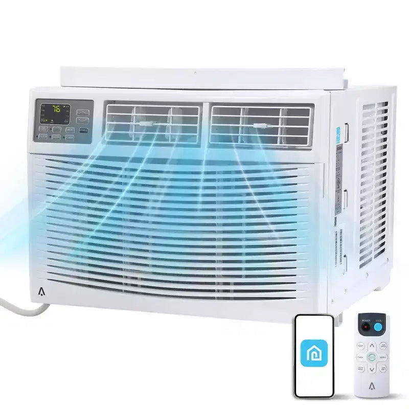 Acekool Aire Acondicionado de Ventana de 12,000 BTU, Unidad de CA Inteligente WiFi con Control Remoto, Enfriador, Deshumidificador y Ventilador 3 en 1, 4 Velocidades de Ventilador