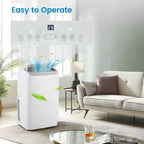 Acondicionador de Aire Portátil 3 en 1 GustoWave de 12000 BTU con Enfriamiento, Varias Velocidades, Modo Suspensión, Oscilación Automática, Control Remoto
