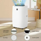 Aire Acondicionado Portátil GustoWave de 12000 BTU con Funciones de Enfriamiento, Deshumidificación y Ventilador para Habitaciones Medianas