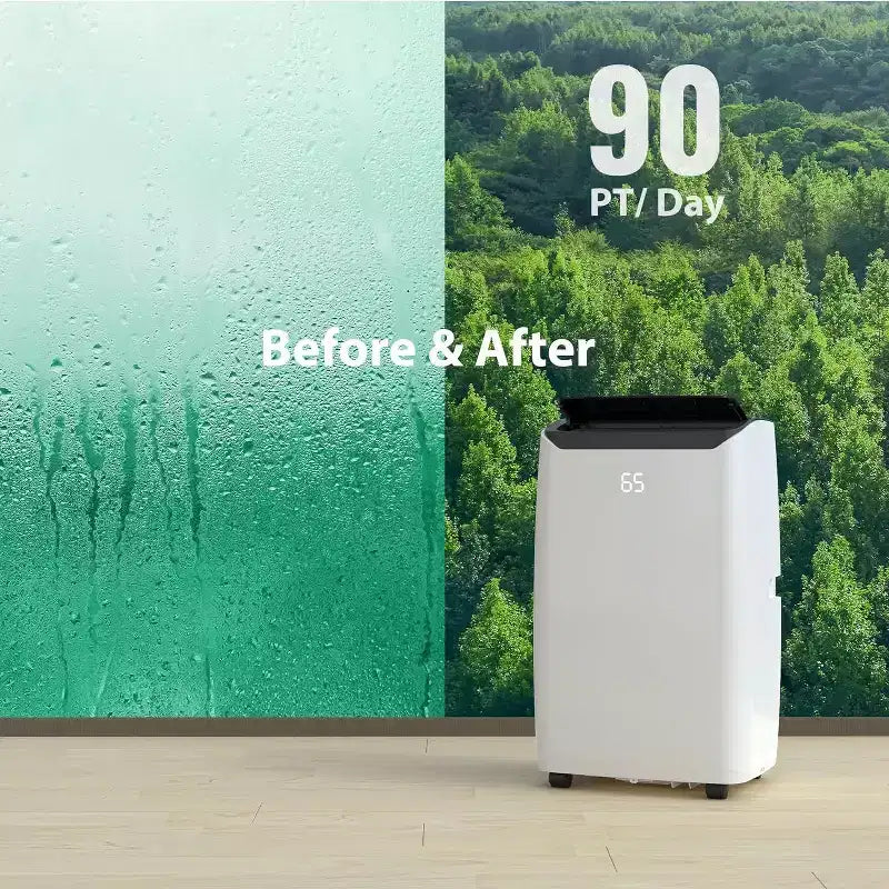 Acondicionador de aire portátil GustoWave de 14.000 BTU con refrigeración, deshumidificación y ventilador, temporizador de 24 horas, enfría hasta 70 metros cuadrados, negro