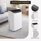 Acondicionador de aire portátil GustoWave de 14.000 BTU con refrigeración, deshumidificación y ventilador, temporizador de 24 horas, enfría hasta 70 metros cuadrados, negro