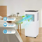 Aire Acondicionado Portátil GustoWave de 8000 BTU, Unidad de CA de Bajo Consumo con Control Remoto, Temporizador de 24 Horas, Habitaciones de hasta 32,5 Metros Cuadrados.