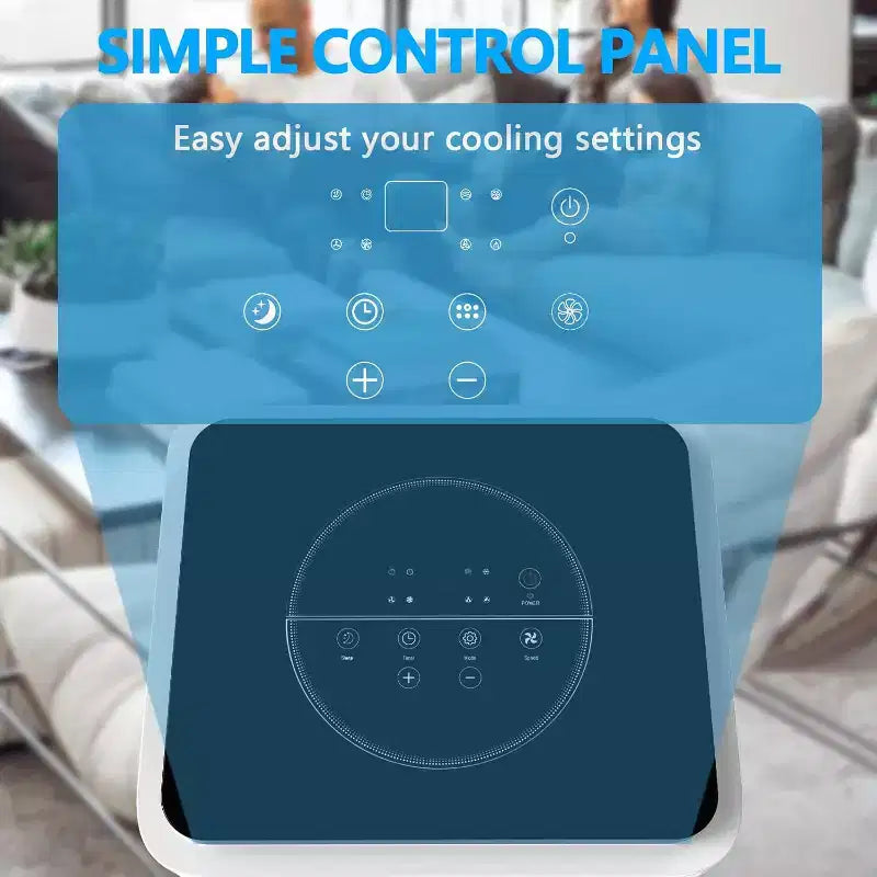 Aire Acondicionado Portátil GustoWave de 8000 BTU, Unidad de CA de Bajo Consumo con Control Remoto, Temporizador de 24 Horas, Habitaciones de hasta 32,5 Metros Cuadrados.