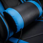 Sillón de Gaming con Reposapiés, Silla Ergonómica para Ordenador con Reposacabezas y Soporte Lumbar, Silla de Juego Transpirable y Ajustable en Altura para Hogar y Oficina