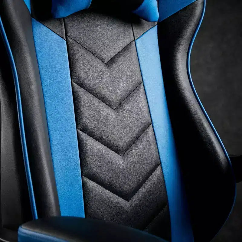 Sillón de Gaming con Reposapiés, Silla Ergonómica para Ordenador con Reposacabezas y Soporte Lumbar, Silla de Juego Transpirable y Ajustable en Altura para Hogar y Oficina