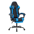 Sillón de Gaming con Reposapiés, Silla Ergonómica para Ordenador con Reposacabezas y Soporte Lumbar, Silla de Juego Transpirable y Ajustable en Altura para Hogar y Oficina