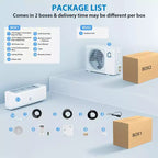 Aire Acondicionado y Calentador Mini Split de 12000 BTU, Inverter 21 SEER2, sin Conductos de Montaje en Pared, 230V, WiFi/Control Remoto, R32, ECO, Deshumidificador, Temporizador 24H, Enfriamiento de Alta Velocidad
