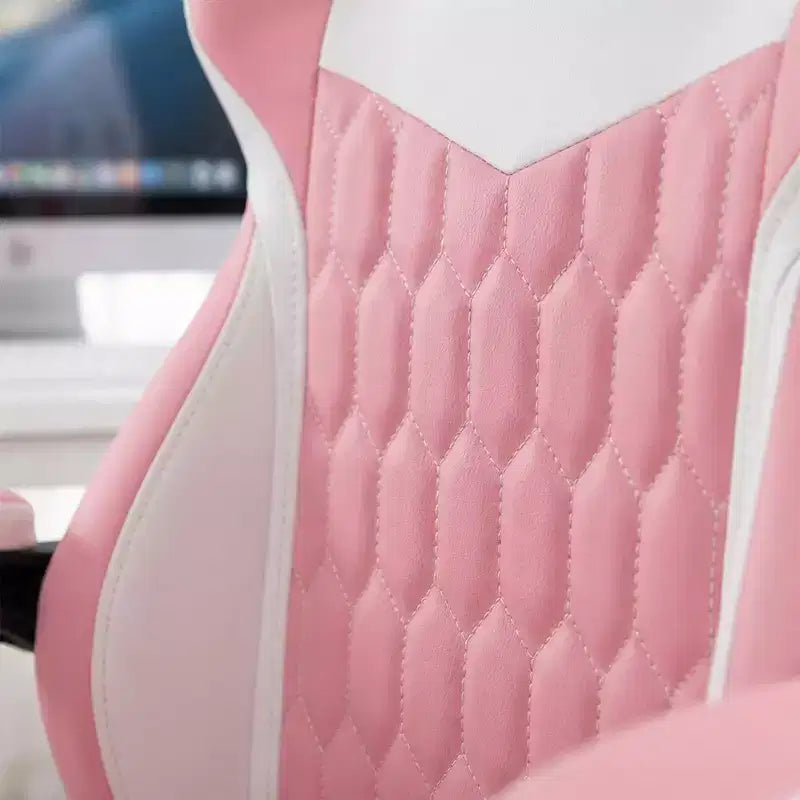 Silla Gaming LauKingdom con reposapiés, silla ergonómica de gamer con respaldo alto, reposacabezas y soporte lumbar ajustables, estilo Racing de cuero PU para oficina y hogar