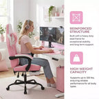 Silla Gaming LauKingdom con reposapiés, silla ergonómica de gamer con respaldo alto, reposacabezas y soporte lumbar ajustables, estilo Racing de cuero PU para oficina y hogar