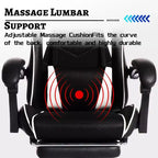 Sillón de oficina y gaming Panipeachy, giratorio de piel sintética, respaldo alto reclinable con reposapiés retráctil para gamers y oficina en casa