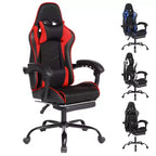 Sillón de oficina y gaming Panipeachy, giratorio de piel sintética, respaldo alto reclinable con reposapiés retráctil para gamers y oficina en casa