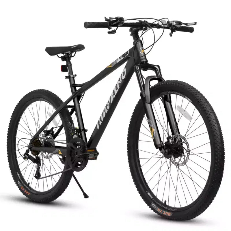 Bicicleta de montaña NAYSAYE de 26 pulgadas y 21 velocidades para adultos con cuadro de acero de alto carbono y frenos de disco mecánicos dobles, 67*26.5*38