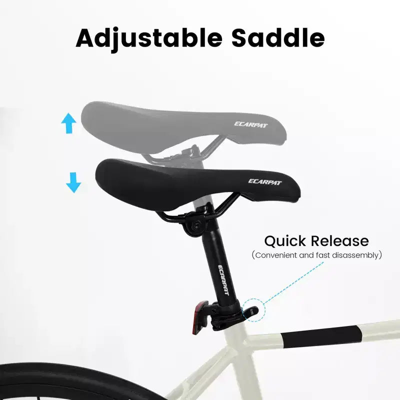 NAYSAYE Bicicleta de Carretera 700C, 16 velocidades, cuadro ligero de aluminio con doble freno de disco para hombre y mujer, 68*18*37.5