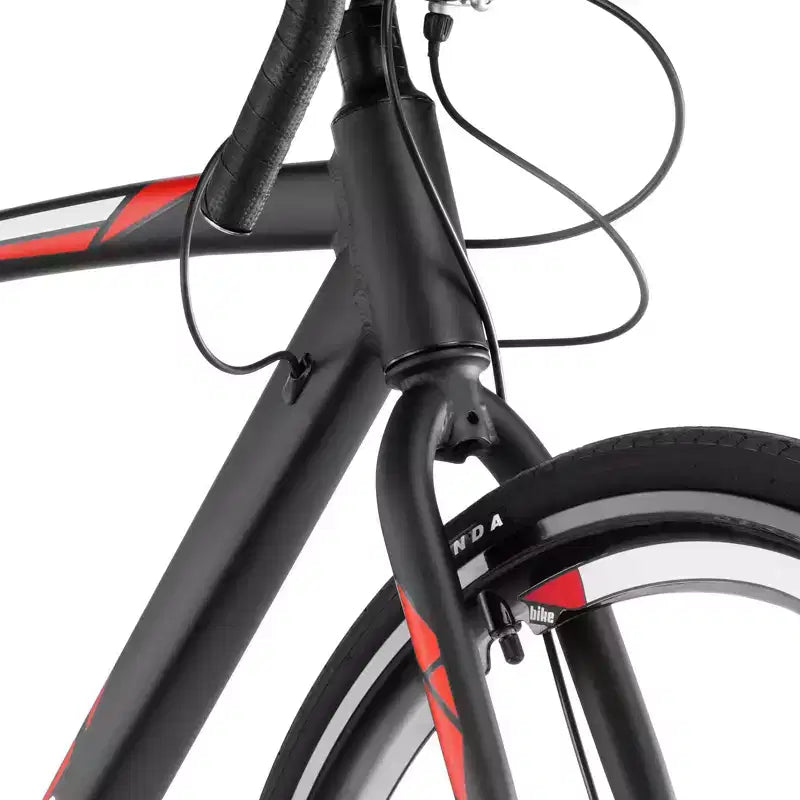 NAYSAYE Bicicleta de carretera de carreras, cuadro de aleación de aluminio ligero, freno de disco, rendimiento aerodinámico, bicicleta de cercanías, negro, 53.54*8.27*30.31